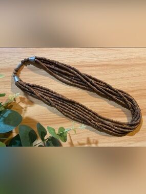 Multi-Strand Brown Necklace